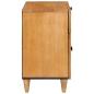 Preview: Nachttisch mit Tür Hellbraun 50 x 33 x 60 cm massives Mangoholz