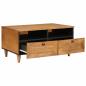 Preview: Couchtisch Hellbraun 80 x 54 x 40 cm massives Mangoholz