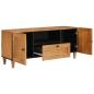 Preview: TV-Schränk Hellbraun 105 x 33 x 46 cm massives Mangoholz