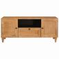 Preview: TV-Schränk Hellbraun 105 x 33 x 46 cm massives Mangoholz