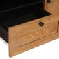 Preview: TV-Schränk Hellbraun 105 x 33 x 46 cm massives Mangoholz