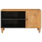 Preview: TV-Schränk mit Tür Hellbraun 80 x 33 x 46 cm massives Mangoholz
