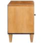 Preview: TV-Schränk mit Tür Hellbraun 80 x 33 x 46 cm massives Mangoholz