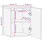 Preview: Badezimmerschrank Hellbraun 38 x 33 x 48 cm Holzwerkstoff