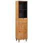 Preview: ARDEBO.de - Badezimmer Schrank mit Schubladen Hellbraun 38 x 33,5 x 160 cm