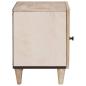 Preview: Nachttisch Beige 40 x 33 x 46 cm massives Mangoholz