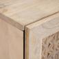 Preview: Nachttisch 2 pcs Beige 40 x 33 x 46 cm massives Mangoholz
