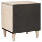 Preview: Nachttisch Beige 40 x 33 x 46 cm massives Mangoholz
