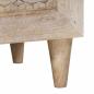 Preview: Nachttisch Beige 40 x 33 x 46 cm massives Mangoholz