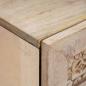 Preview: Nachttisch 2 pcs Beige 40 x 33 x 46 cm massives Mangoholz