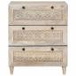 Preview: Sideboard mit Speicher Weiß 60 x 33 x 75 cm massives Mangoholz
