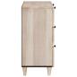 Preview: Sideboard mit Speicher Weiß 60 x 33 x 75 cm massives Mangoholz