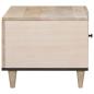 Preview: Couchtisch mit Regal Beige 80 x 50 x 40 cm massives Mangoholz