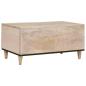 Preview: Couchtisch mit Regal Beige 80 x 50 x 40 cm massives Mangoholz