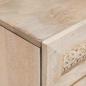 Preview: Nachttisch mit Tür Beige 50 x 33 x 60 cm massives Mangoholz