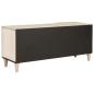 Preview: TV-Schränk mit Regal Weiß 105 x 33 x 46 cm massives Mangoholz