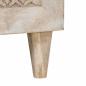 Preview: TV-Schränk mit Regal Weiß 105 x 33 x 46 cm massives Mangoholz