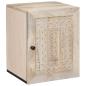 Preview: ARDEBO.de - Badezimmer Schrank Weiß 38 x 33,5 x 160 cm Massives Mango Holz
