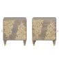 Preview: Nachttisch 2 pcs Grau 40 x 33 x 46 cm massives Mangoholz
