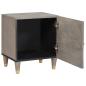 Preview: Nachttisch 2 pcs Grau 40 x 33 x 46 cm massives Mangoholz