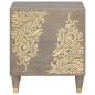 Preview: Nachttisch 2 pcs Grau 40 x 33 x 46 cm massives Mangoholz
