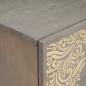 Preview: Nachttisch 2 pcs Grau 40 x 33 x 46 cm massives Mangoholz