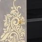 Preview: TV-Schränk Grau und Gold 105 x 33,5 x 46 cm Massivholz Mango