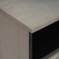 Preview: Nachttisch Grau 40 x 33 x 46 cm massives Mangoholz
