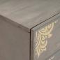 Preview: Nachttisch Grau 50 x 33 x 62 cm massives Mangoholz