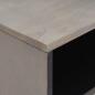 Preview: Nachttisch Grau 50 x 33 x 62 cm massives Mangoholz
