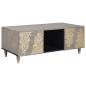 Preview: ARDEBO.de - Couchtisch Grau 100 x 54 x 40 cm massives Mangoholz