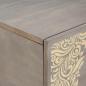 Preview: Couchtisch Grau 100 x 54 x 40 cm Massivholz Mango