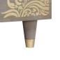 Preview: Couchtisch Grau 100 x 54 x 40 cm Massivholz Mango