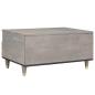 Preview: Couchtisch with Drawer Grau 80 x 54 x 40 cm massives Mangoholz