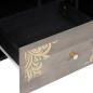 Preview: TV-Schränk Grau und Gold 100 x 33.5 x 46 cm Massivholz Mango