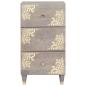 Preview: Sideboard Grau und Gold 40 x 33.5 x 75 cm Massivholz Mango