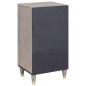Preview: Sideboard Grau und Gold 40 x 33.5 x 75 cm Massivholz Mango