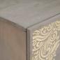 Preview: Sideboard Grau und Gold 40 x 33.5 x 75 cm Massivholz Mango