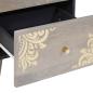 Preview: Sideboard Grau und Gold 40 x 33.5 x 75 cm Massivholz Mango