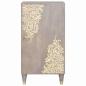 Preview: Sideboard Grau und Gold 40 x 33.5 x 75 cm Massivholz Mango