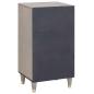 Preview: Sideboard Grau und Gold 40 x 33.5 x 75 cm Massivholz Mango