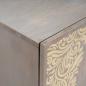 Preview: Sideboard Grau und Gold 40 x 33.5 x 75 cm Massivholz Mango