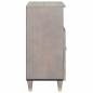 Preview: Sideboard Grau und Gold 60 x 33.5 x 75 cm Massivholz Mango