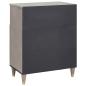 Preview: Sideboard Grau und Gold 60 x 33.5 x 75 cm Massivholz Mango
