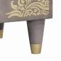 Preview: Hochboard Grau und Gold 40 x 33,5 x 110 cm Massivholz Mango