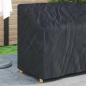 Preview: Abdeckung für Gartenbank Schwarz 134 x 70 x 65 / 94 cm 210D Stoff