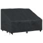 Preview: Abdeckung für Gartenbank Schwarz 130 x 95 x 40 / 80 cm 420D Stoff
