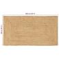Preview: Teppich Beige 80 x 200 cm Jute