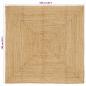 Preview: Teppich Beige 160 x 160 cm Jute