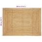 Preview: Teppich Beige 200 x 290 cm Jute